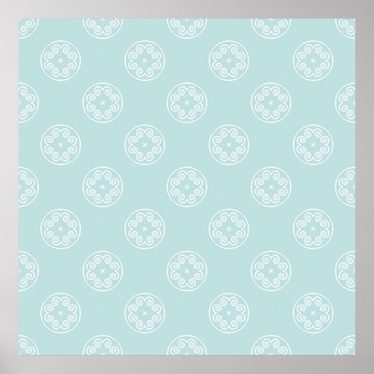 Abstract naadloos patroon van Powder Blue-kleurbac Poster (Voorkant)