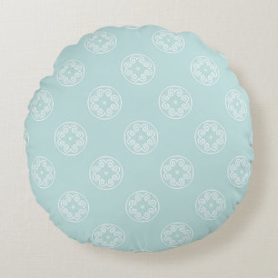 Abstract naadloos patroon van Powder Blue-kleurbac Rond Kussen