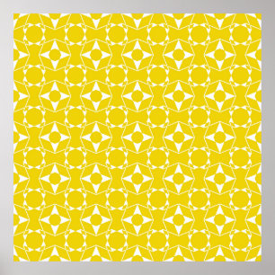 Abstract naadloos patroon van Ripe Lemon yellow co Poster