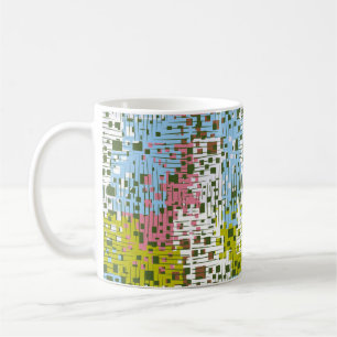 Abstract naadloos patroon. Verf van de lente Koffiemok