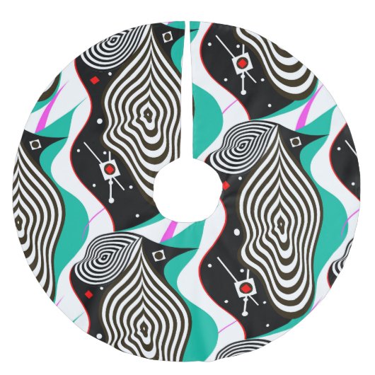 Abstract naadloos patrooncreatief ontwerp kerstboom rok (Voorkant)