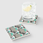 Abstract naadloos patrooncreatief ontwerp stenen onderzetter (Zijkant)