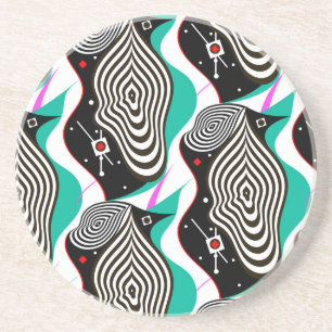 Abstract naadloos patrooncreatief ontwerp zandsteen onderzetter