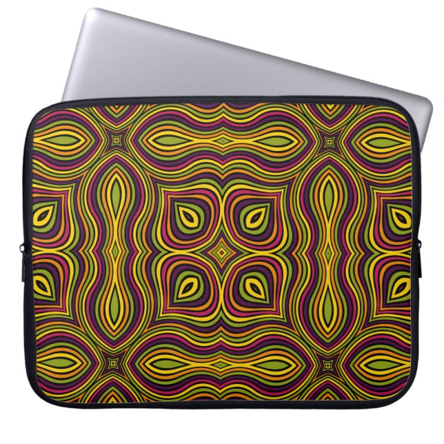 Abstract naadloos sierpatroon.  mosa laptop sleeve (Voorkant)