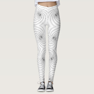 Abstract naadloos spiraalpatroon leggings