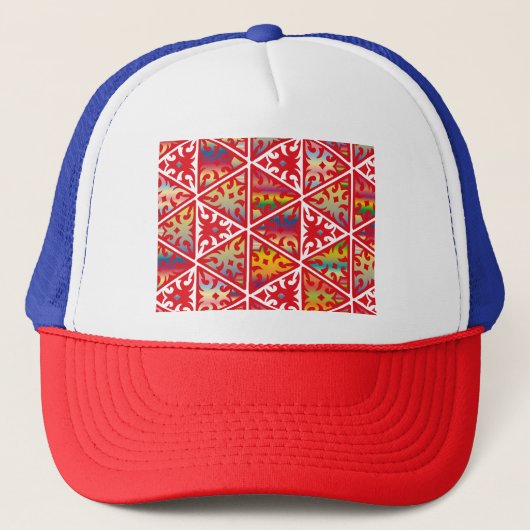 Abstract naadloos textuurpatroon trucker pet (Voorkant)
