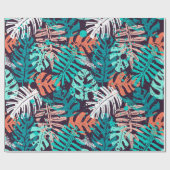 Abstract naadloos tropisch bladeren. Creativ Cadeaupapier (Vlak)