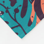 Abstract naadloos tropisch bladeren. Creativ Fleece Deken (Hoek)