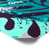 Abstract naadloos tropisch bladeren. Creativ Poster (Hoek)