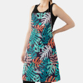 Abstract naadloos tropisch bladeren. Creativ Schort (Insitu)