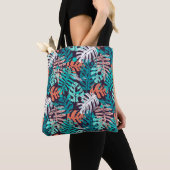 Abstract naadloos tropisch bladeren. Creativ Tote Bag (Dichtbij)