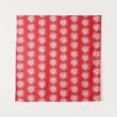 Abstract naadloze zwart-witte bloemtextuur. wandkleed (Voorkant (horizontaal))