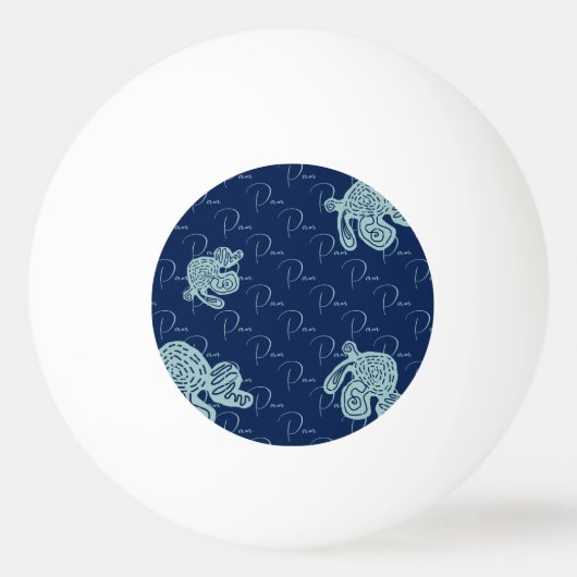 Abstract Naam Patroon Pingpongbal (Voorkant)