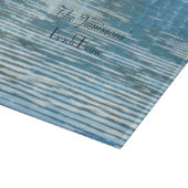 Abstract, naam strand huis reflectie blauw glas snijplank (Hoek)