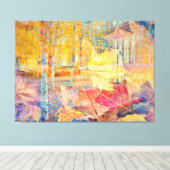 Abstract najaar canvas afdruk (Insitu (Houten vloer))