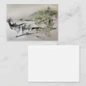 Abstract najaar in het landschap 2 notitiekaartje (Voorkant / Achterkant)