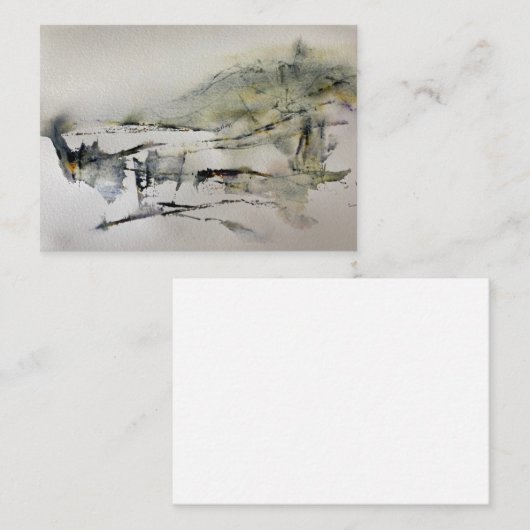 Abstract najaar in het landschap 2 notitiekaartje (Voorkant / Achterkant)