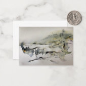 Abstract najaar in het landschap 2 notitiekaartje (Voorkant / Achterkant in situ)