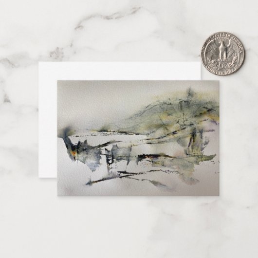 Abstract najaar in het landschap 2 notitiekaartje (Voorkant / Achterkant in situ)