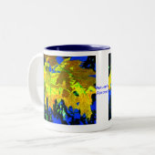 Abstract najaar tweekleurige koffiemok (Voorkant links)