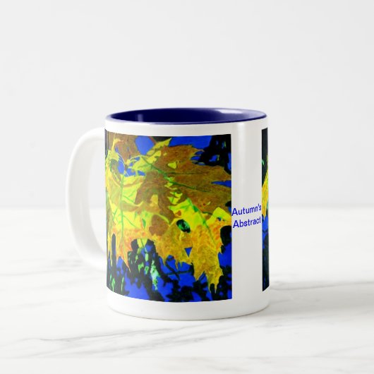 Abstract najaar tweekleurige koffiemok (Voorkant links)