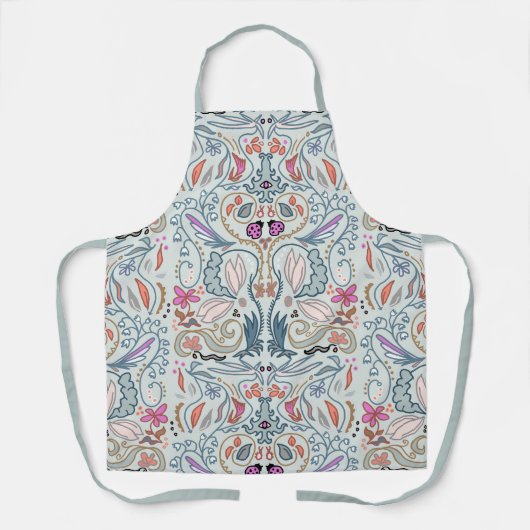 Abstract Nature Illustrated All-over Pattern Schort (Voorkant)