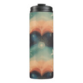 Abstract Nature: Minimalist Lotus & Bird Design Thermosbeker (Voorkant)