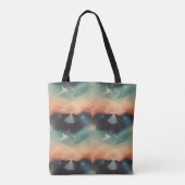 Abstract Nature: Minimalist Lotus & Bird Design Tote Bag (Achterkant)