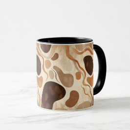 Abstract Nature Motif Mug – Soft Organic Elements Mok