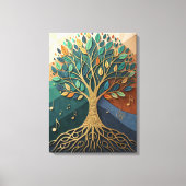 Abstract Nature Symphony Tree of Music Canvas Wall (Voorkant)