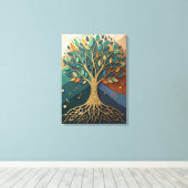 Abstract Nature Symphony Tree of Music Canvas Wall Afdruk (Insitu (Houten vloer))