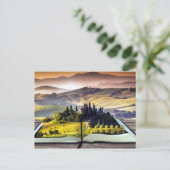 Abstract Natuur landschap voor de boeklezer Briefkaart (Staand voorkant)