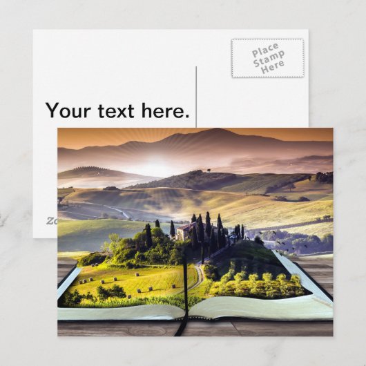 Abstract Natuur landschap voor de boeklezer Briefkaart (Voorkant / Achterkant)