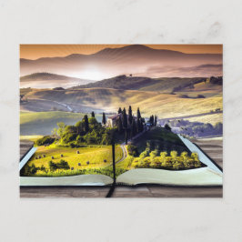 Abstract Natuur landschap voor de boeklezer Briefkaart