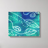 abstract natuur wand blauw omwikkeldoek canvas afdruk (Voorkant)