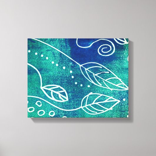 abstract natuur wand blauw omwikkeldoek canvas afdruk (Voorkant)