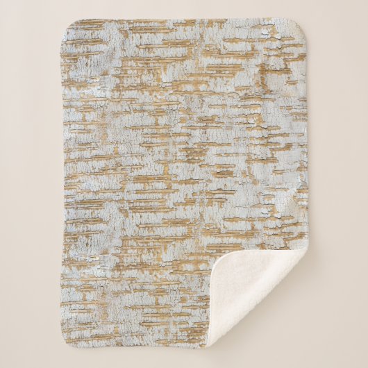 Abstract natuurlijk boomschors sherpa deken (Voorkant)