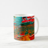 Abstract Natuurlijk Verfpatroon Koffiemok (Voorkant rechts)
