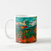 Abstract Natuurlijk Verfpatroon Koffiemok (Links)