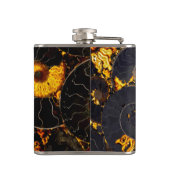 Abstract Nautilus patroongeel goud Heupfles (Achterkant)