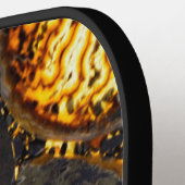 Abstract Nautilus patroongeel goud Pickleball Paddle (Links Detail)