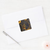 Abstract Nautilus patroongeel goud Vierkante Sticker (Envelop)