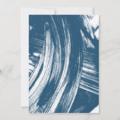 Abstract Navy | Afstudeerfeest Uitnodiging (Achterkant)