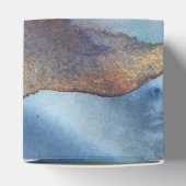 Abstract Navy Blauw Goud Waterverf Elegant Modern Bedankdoosjes (Bovenkant)