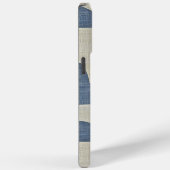 Abstract Navy en Mosterdcurven – Minimalistische K Case-Mate iPhone Case (Achterkant / Rechts)