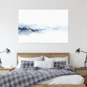 Abstract Navy Zilver Landschap Modern Minimalistis Canvas Afdruk (Insitu (Slaapkamer))