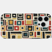 Abstract Ndebele Geometrie – Trillende Artistieke Case-Mate iPhone Case (Achterkant (horizontaal))