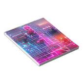 Abstract neon art T-Shirt Notitieblok (Schuin)