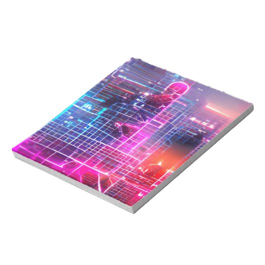 Abstract neon art T-Shirt Notitieblok (Linkerzijde)