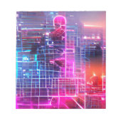 Abstract neon art T-Shirt Notitieblok (Voorkant)